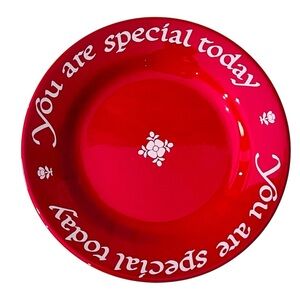 The Original Red Plate Co. “YOU ARE SPECIAL TODAY” Ceramic Plate PRICE IS FIRM